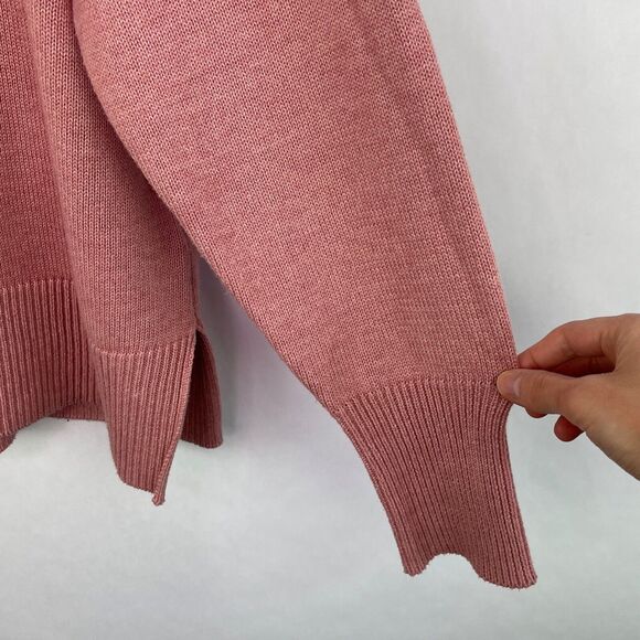 Tahari Pink V-neck Long Sleeve Knit Sweater Cotton Blend Women's Sz XL - Picture 4 of 6